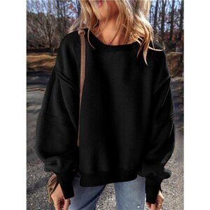 Round Neck Dropped Shoulder Sweatshirt